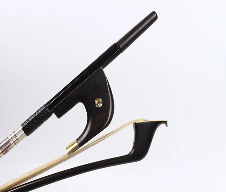 Strong Germany style Carbon Fiber double bass bow 3/4,round Stick,ebony