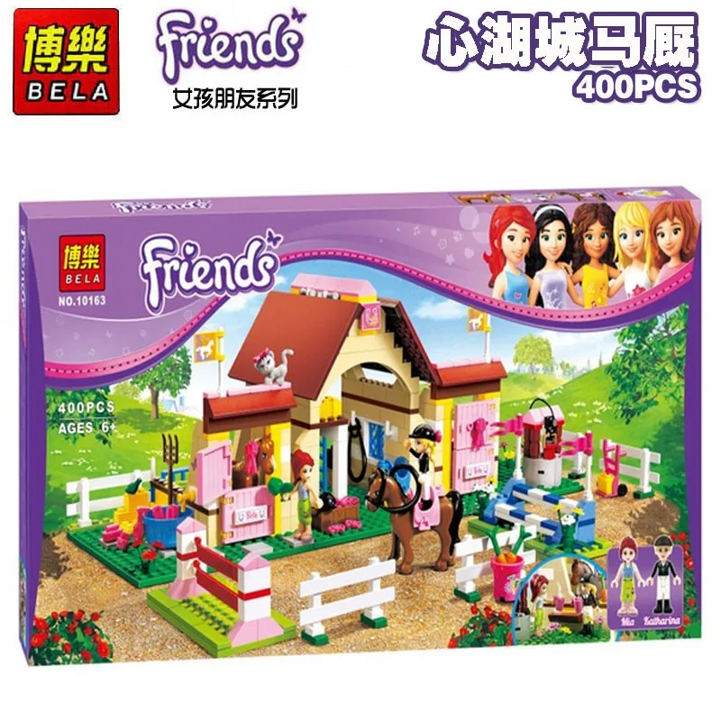 New Bela Friends 10163 Heartlake Stables Girls Mia s Farm Building Blocks 400pcs set Bricks toys