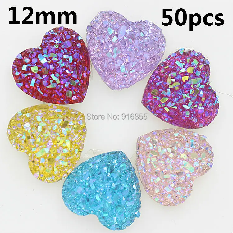 

Free shipping Fashion mixed color 12mm 50pcs AB Flatback Resin Heart Stone beads, flatback resin rhinestone for DIY deco