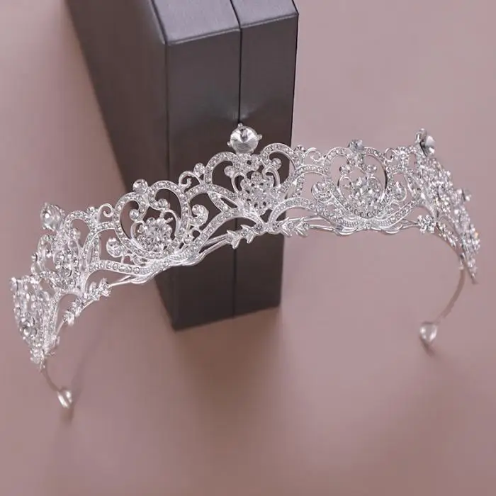 FORSEVEN барокко роскошные хрустальные диадемы и короны свадебные украшения для волос головной убор для женщин Noiva свадебная диадема аксессуары для волос JL