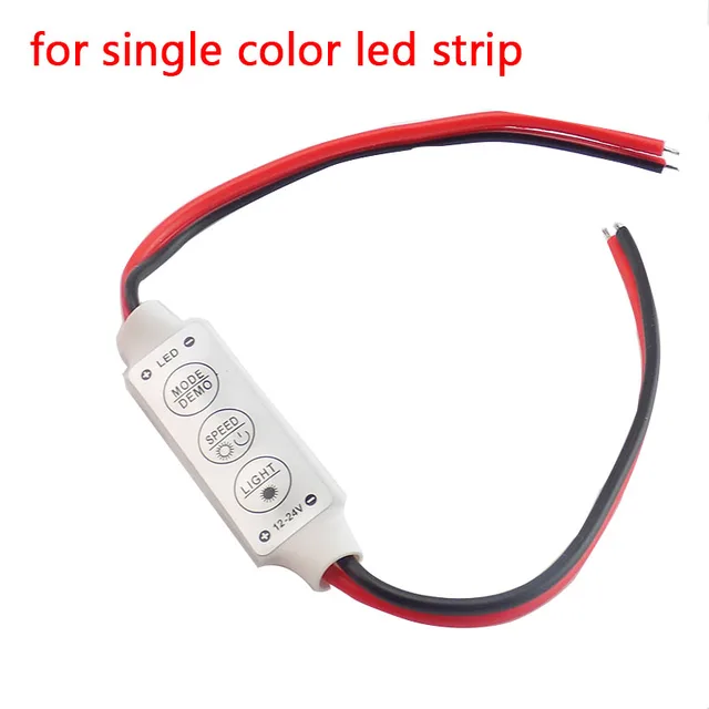 Rechtzetten metgezel Monet Led Rgb Controler Dc 12v Mini 3 Key Control Single Color Led Strip Light  Smd 2835 3528 5050 5630 3014 For Rgb Led Strips - Led Strip - AliExpress