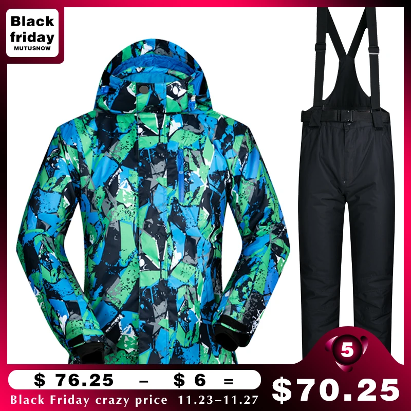 

Men Ski Suit Winter New Warm Windproof Waterproof Winter Sets Ski Jacket and Snow Pants Skiing and Snowboarding Suits Men Brands