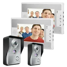 YobangSecurity 7 Inch Wired Video Door Entry System Home Security Camera Video Door Intercoms 2-camera 2-monitor Night Vision