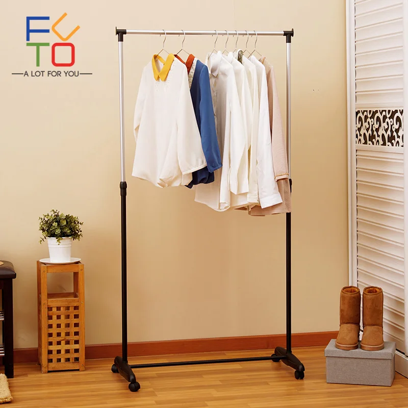 

Bedroom Clothes Rack Adjustable Rolling Clothes Organizer Shelf Floor Folding Foldable Garment Racks Drying Laundry Rack Hanger