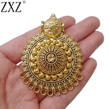 ZXZ 2 шт. Античное золото большой Бохо Племенной многожильный ожерелье соединитель Подвески для изготовления ювелирных изделий