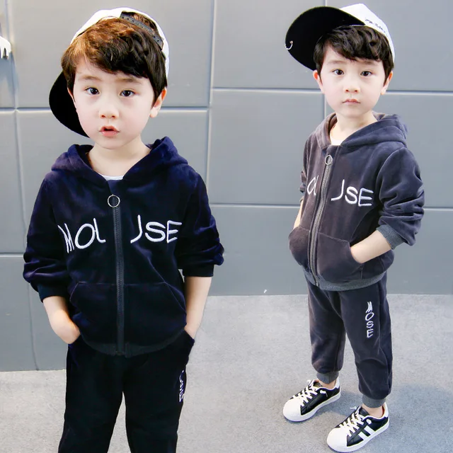 Children Clothing 2018 Autumn Winter Boys Clothes Hoodies+Pants Children Clothing 2018 Autumn Winter Boys Clothes Hoodies+Pants Christmas Outfit Toddler Boys Clothing Set - Children Clothing 2018 Autumn Winter Boys Clothes Hoodies+Pants