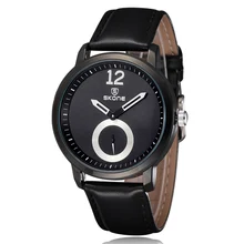 SKONE Luxury Watch Men Sport Luxury Casual Quartz Hour Clock Leather Strap Dress Wristwatch Relogio Masculino Men Gifts Relogio