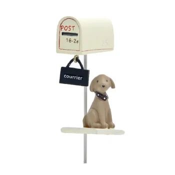 

Hot Sales New Groceries Puppy Mailbox House Vase Props Resin Action Figures Toys DIY Micro Garden Landscape Decoration Props
