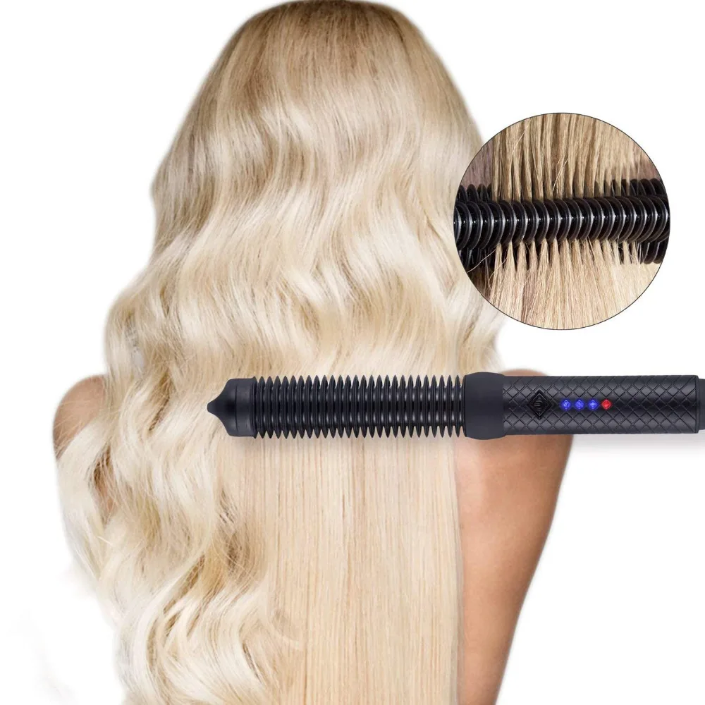 Madami 110-220V Ions Comb Ionic Steam Iron Hair Straightener Straightening Iron Brush Perfect Styler LED Display Long Teeth Tool (16)