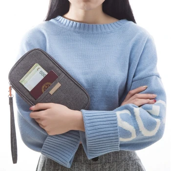 

Women's Men's Business Travel Passport Holder Multi-function Organizer Card Package Credit Card Bag Wallet ID Card Holder