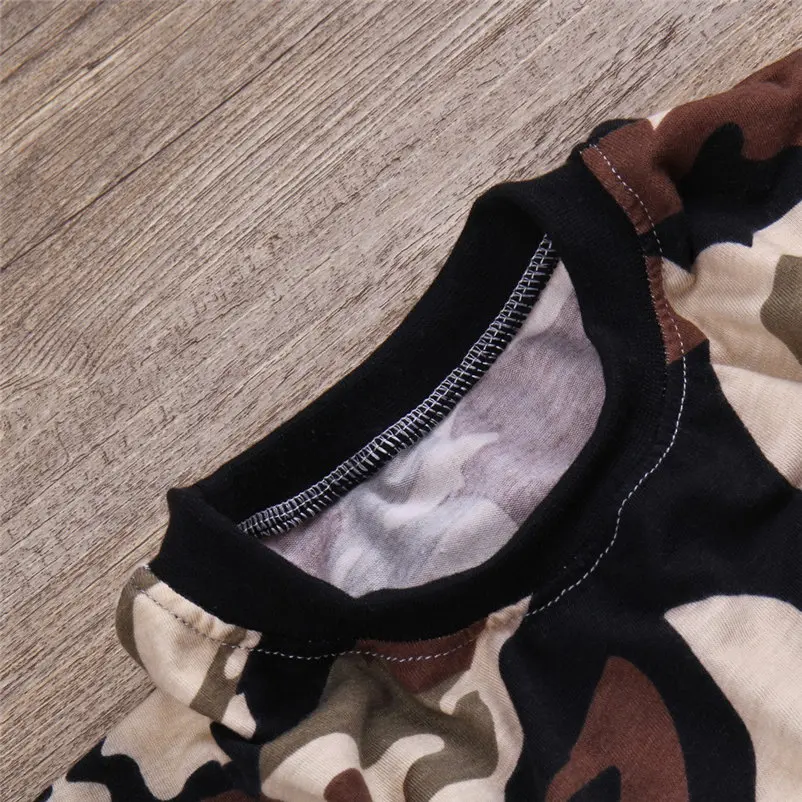 mini camouflag baby girls dress fashionable long sleeve cool girl dress for toddler girls causal conjunto menina 4OT1 (2)