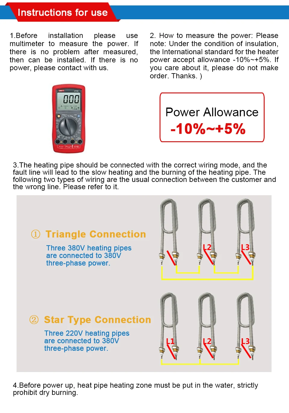 de água em u. Roscas aquecedoras m16