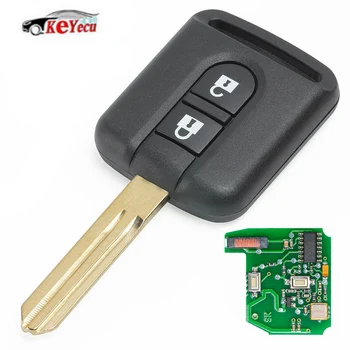 

KEYECU New Remote Transmitter key Fob 2 Button 433MHz ID46 for Nissan X-trail Navara Micra K12 5WK4 876/818