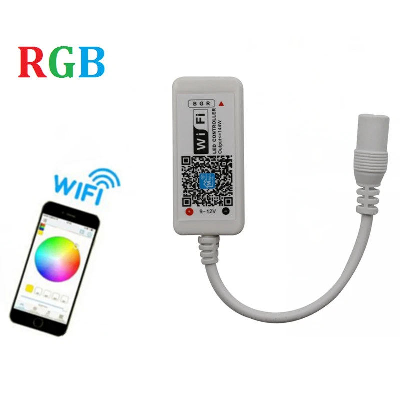

DC12-24V LED strip lights RGB WIFI Smart Controller For LED Strips Lights Phone App Control Dimmer Dimmable