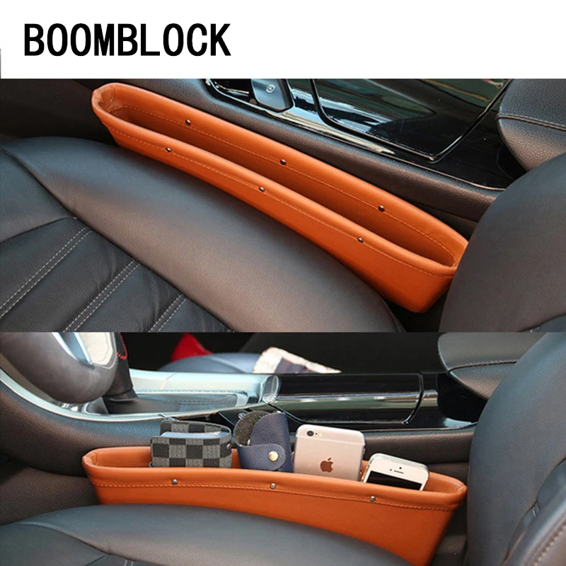

Auto Car-styling Seat Gap Boxes Armrest leather Organizer For Ford Focus 2 3 Fiesta Mondeo Kuga Kia Rio K2 K3 Ceed Sportage 2017