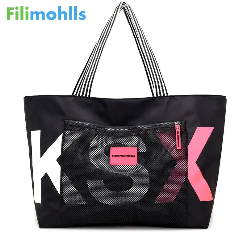 

Brand Women Handbags Ladies Messenger Bags Nylon Travel Casual Tote Large Capacity Waterproof Female Beach Shoulder Bag S1412