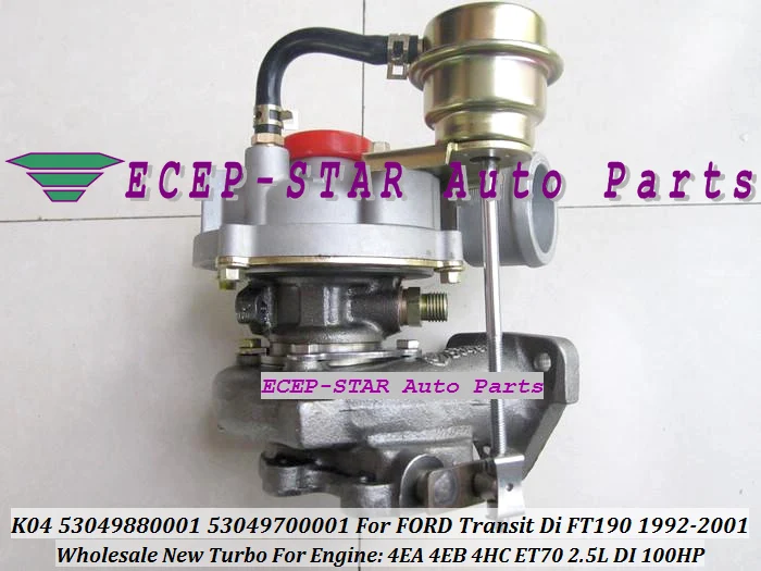 K04 53049880001 53049700001 53049700006 Turbo для Ford Transit FT190 1992 01 LDV Limited Convoy 4EA 4EB 4HC ET70 2.5L 100HP|turbine