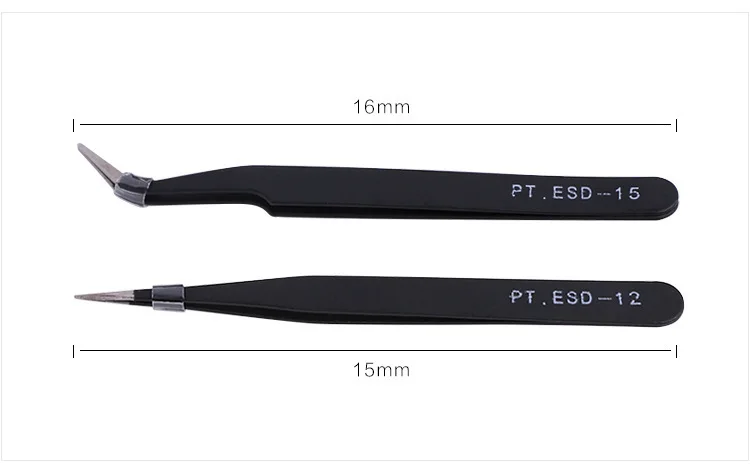 Инструменты для ногтей, антистатические пинцеты, локоть, нержавеющая сталь, зажим для маникюра, ногти, сплав, ювелирный зажим