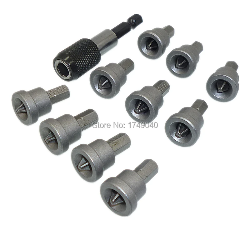 1/4" Hex Shank 60mm Drywall Bit Holder W/10pcs 25mm
