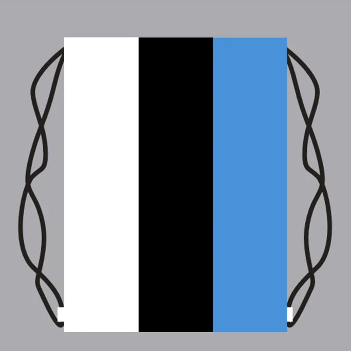 

Drawstring Backpack Bag with Estonia Flag Small Backpack Printing Customized Logo