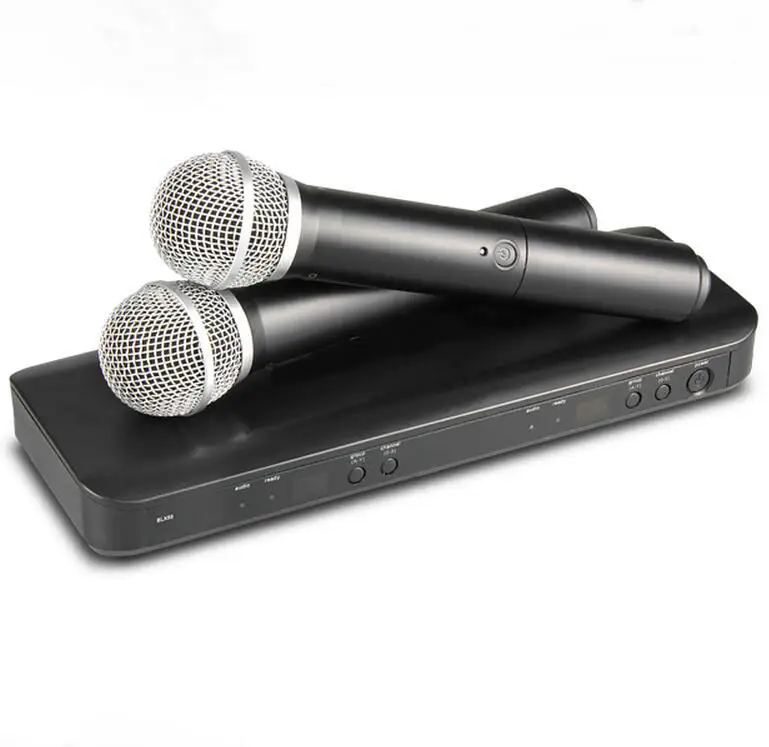 

Professional BLX288 UHF Wireless Microphone Karaoke System Dual Handheld Transmitter Mic for Stage DJ KTV
