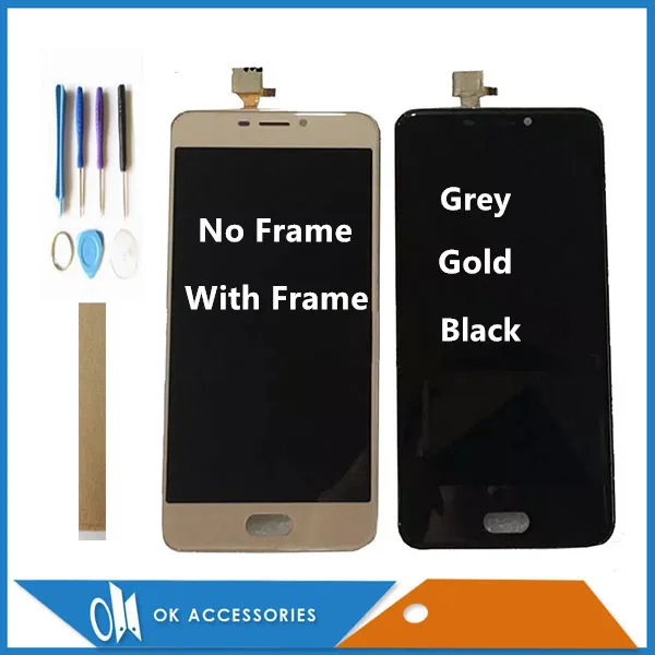 

With / No Frame Original 5.5" For Ulefone Gemini LCD Display And Touch screen Sensor Digitizer Black Gold Grey With Tools Tape