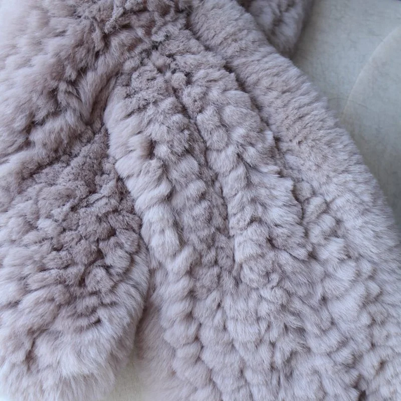 (TopFurMall) Леди осень-зима Подлинная Трикотажные кролика рекс шарфы шеи кольца Для женщин мех пашмины Обертывания LF5050