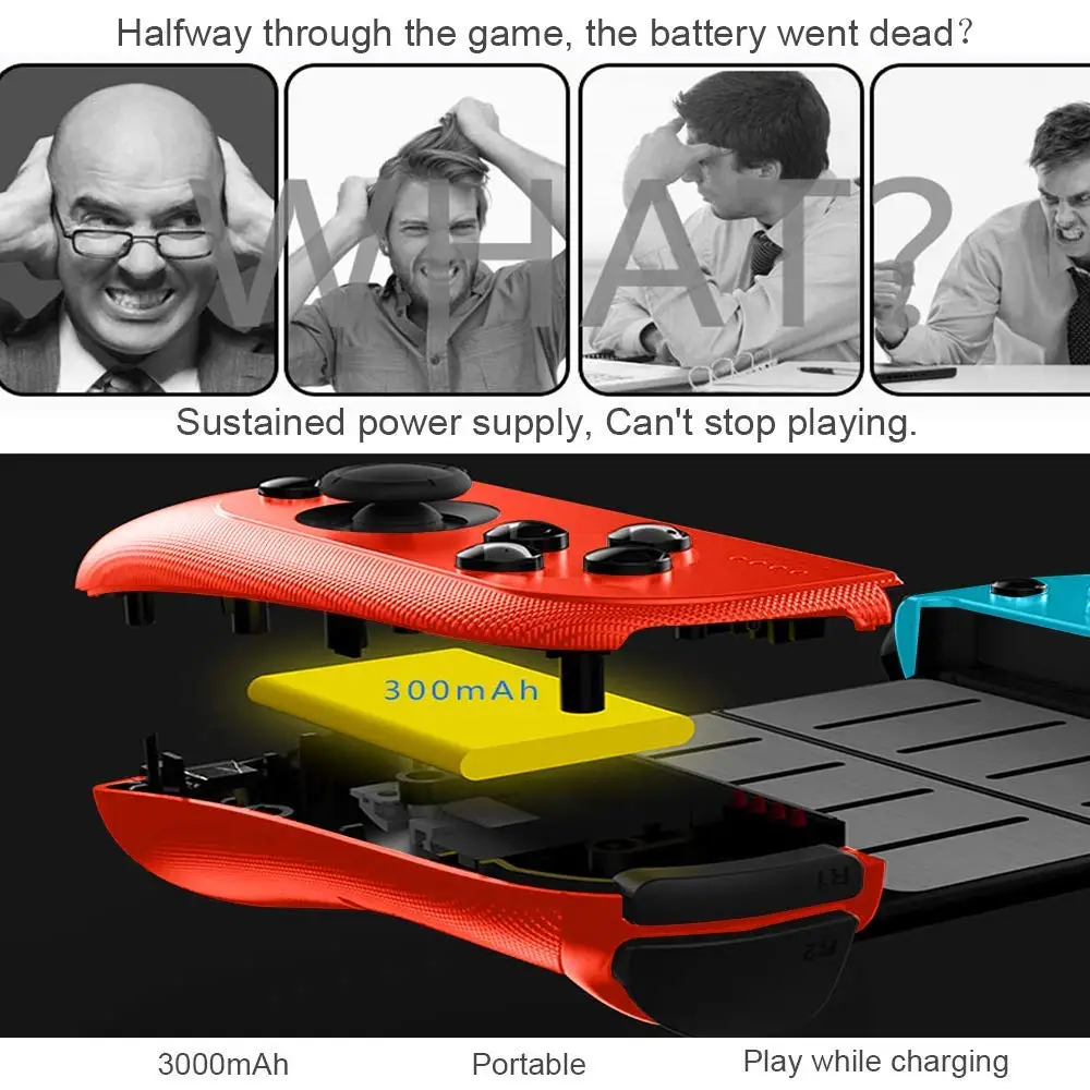 New 7007F Game Controller Wireless Bluetooth Gamepad Extendable Joypad Joystick for Android/IOS Phone Tablet Windows PC