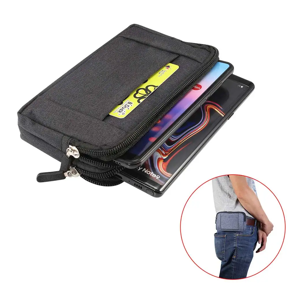 

Denim Men's Pouch Holster Case Rugged belt loop clip Fits For Huawei Mate 20 X lite Pro Mate 9 8 7 10 10pro 20X 20pro bag