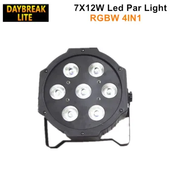

Free shipping high quality mini led par light plastic flat slim dmx512 stage dj wedding party lighting 7x12w rgbw 1PCS/LOT