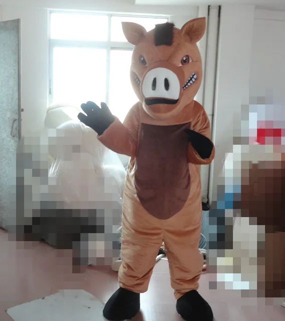 Высококачественный костюм талисмана коричневого кабана маскарадный ...