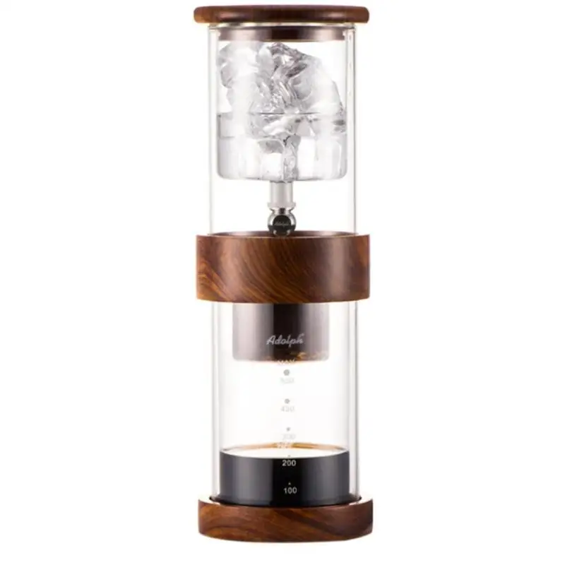 

Portable Double Layer Ice Drip Coffee Pot Cylindrical Ice Cold Coffee Maker