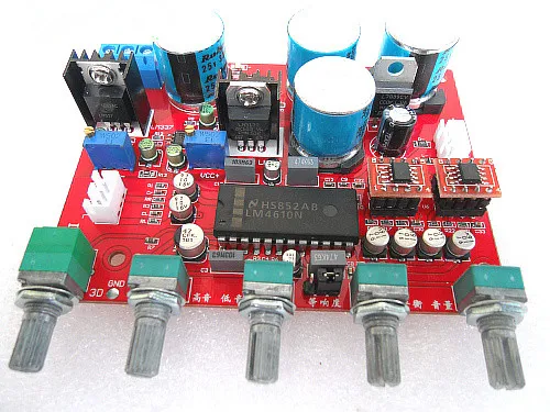 LM4610 Soundboard с OP275 преусилителем использованием LF353 + lm317 lm337 усилитель платы 100 мм * 75 |