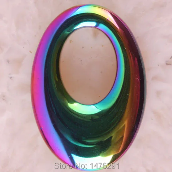 

Hot ! Motley Non-Magnetic Hematite Oval Bead Pendant 1P