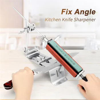 

New Iron Steel Kitchen Knife Sharpener Professional Knife Sharpener Sharpening Stone Fix-angle Whetstone