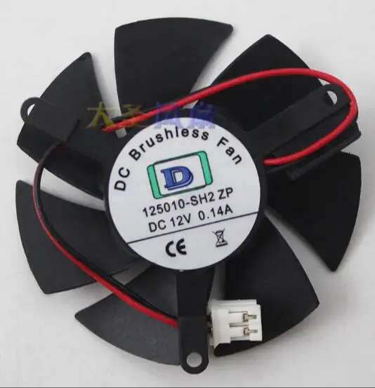Оригинальный 2 линейный вентилятор видеокарты 125010 SH2 ZP 12V0.14A диаметр отверстия 4 7