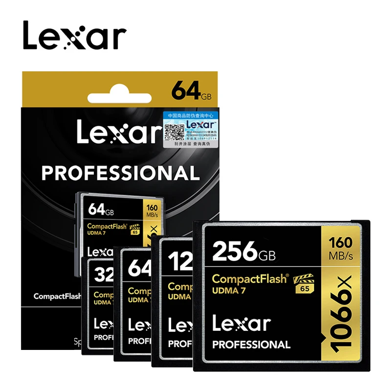 Lexar Professional 1066x 64GB 128GB 256GB VPG-65 Compact Flash Card Micro Sd CF 512GB 32GB Memory | Компьютеры и офис