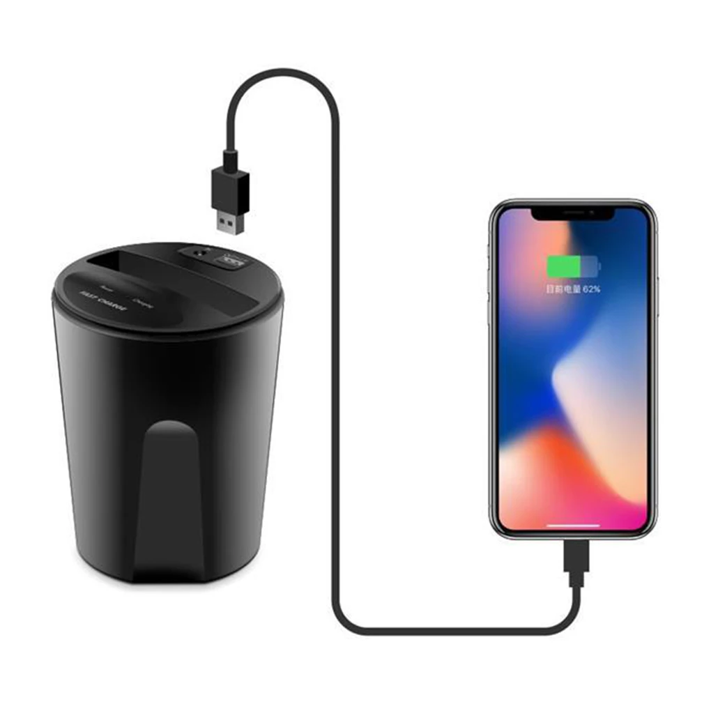 

BIG SALE X8 Qi Vehicle Fast Wireless Charger Replacement for iPhone 8/X Vehicle Car Wireless Charger Cup Holder