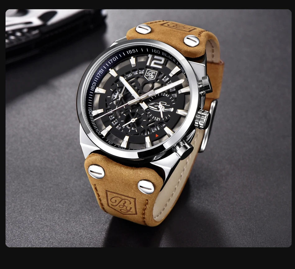BENYAR мужские часы Топ Роскошные хронограф спортивные мужские часы модный бренд водонепроницаемые военные часы Relogio Masculino BY-5112M