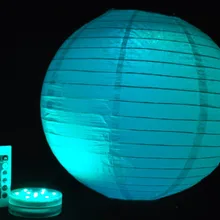 20 шт./упак. Свадебная вечеринка уличная улица с дистанционным управлением 10 светодиодов подвесной бумажный фонарик свет погружной Под вазой свет