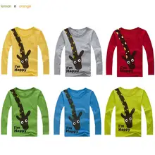lemonnorange 2016 New Long Sleeve Giraffe I’m Happy Kids Boys T-shirt Top Long Sleeve Clothing Casual Baby Boys Clothing