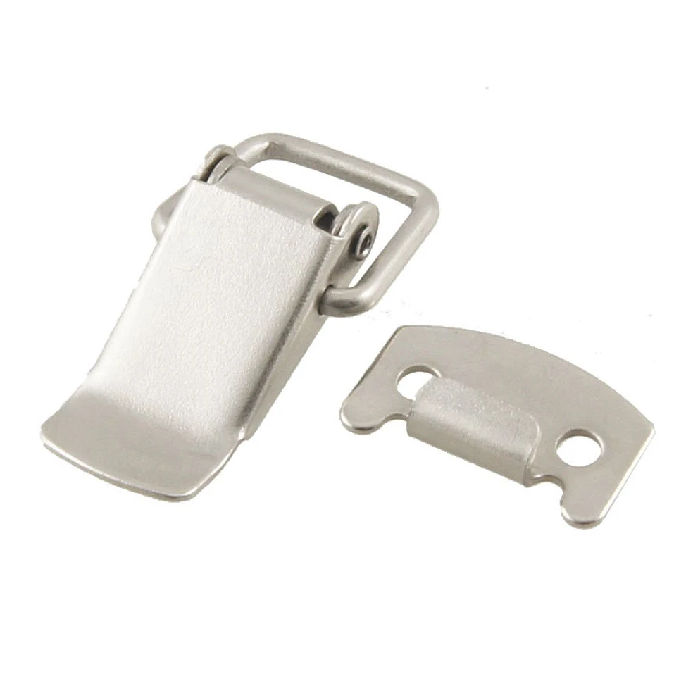 

2016 New Silver Tone Metal Toggle Draw Latch Straight Loop Catch 1.6