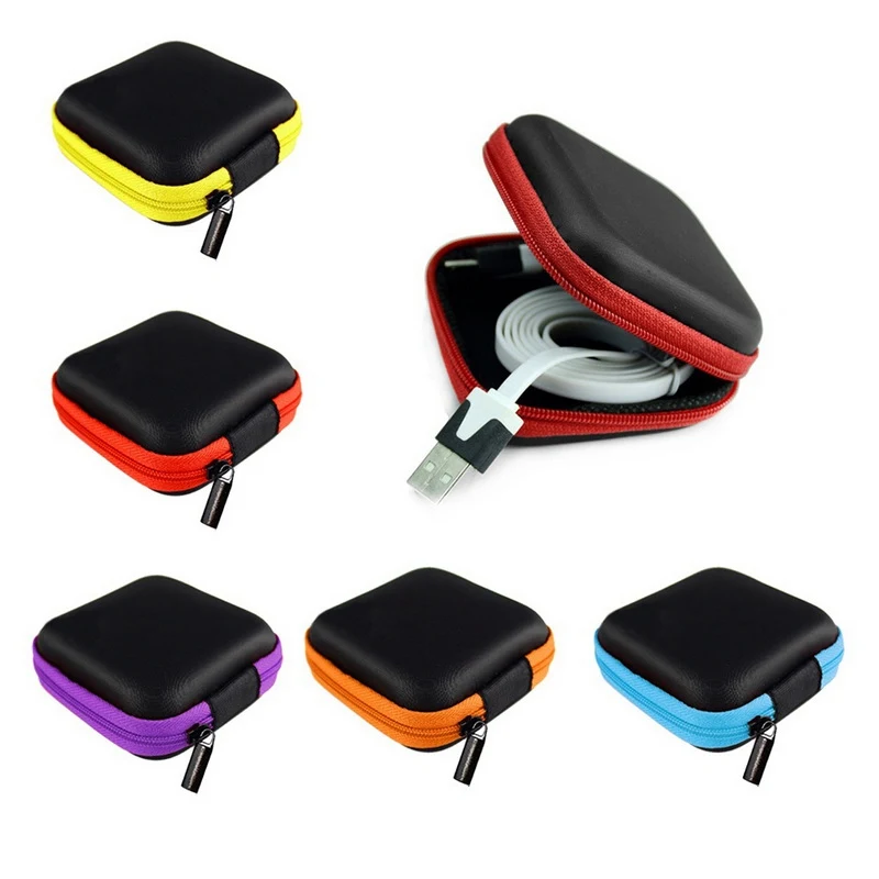 LASPERAL Zipper Earphone Case Leather Earphone Storage Box Portable USB Cable Organizer Carrying Hard Bag For Coin Memory Card LASPERAL Zipper Earphone Case Leather Earphone Storage Box Portable USB Cable Organizer Carrying Hard Bag For Coin Memory Card