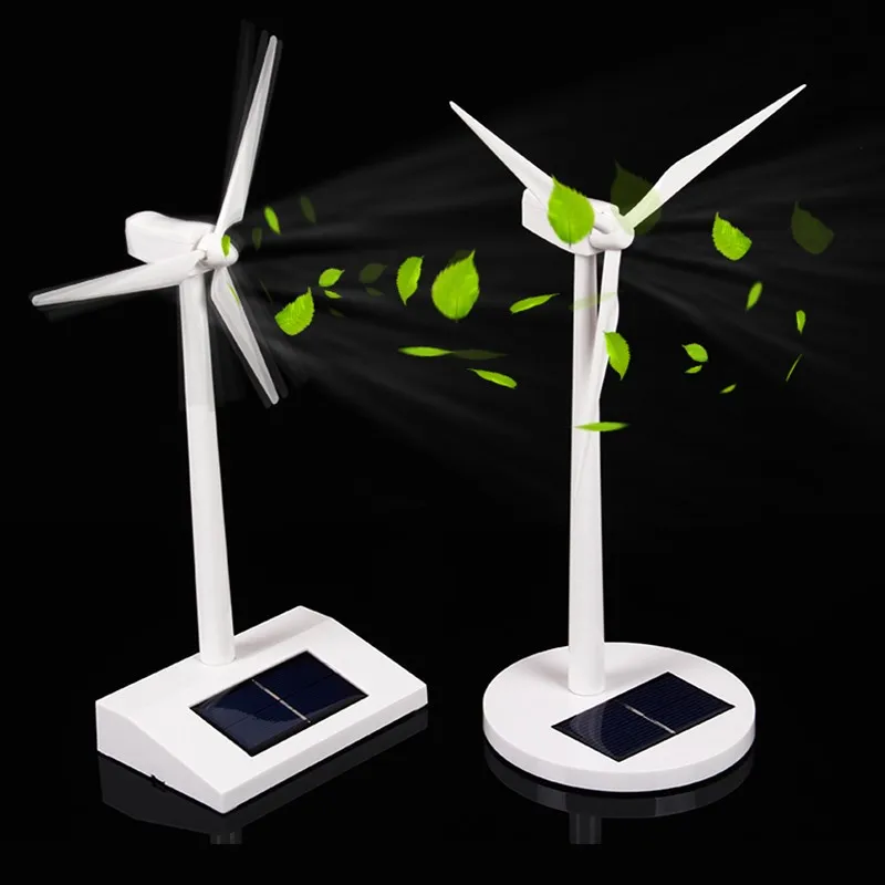 Solar Windmill Model Toys Plastic Assembled Model 3D Puzzle Solar