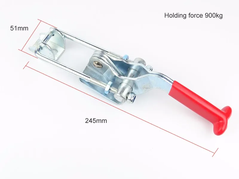 Сила зажима 900 кг, длина 245мм, Оцинкованное Железо, замок, коробка Пряжка, оснастка, Болт Зажимы, инструмент захвата, GH 40341