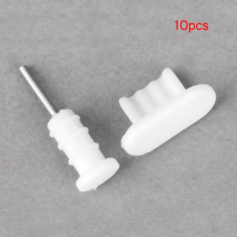 

10 Pcs Silicone Anti Dust Cap Earphone Jack Plug Stopper Charging Port Plug For iPhone 5 5S 6 6S Phone Accessories