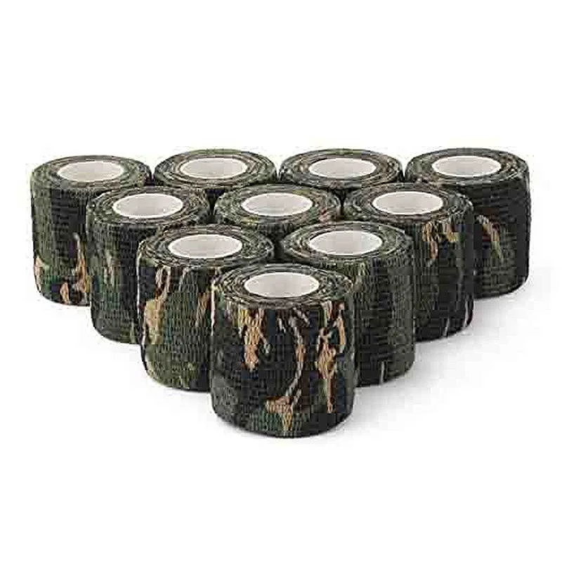 Camouflage Tapes Tactical Flashlight Knife Bandage 5CM * 450CM Self