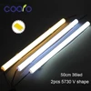5 PCS/Lot 50 CM LED Bar lumière 5730 V Forme Coin profil en aluminium avec Couvercle Courbe, Coin de mur Lumière DC12V, LED Cabinet Lumière ► Photo 1/6