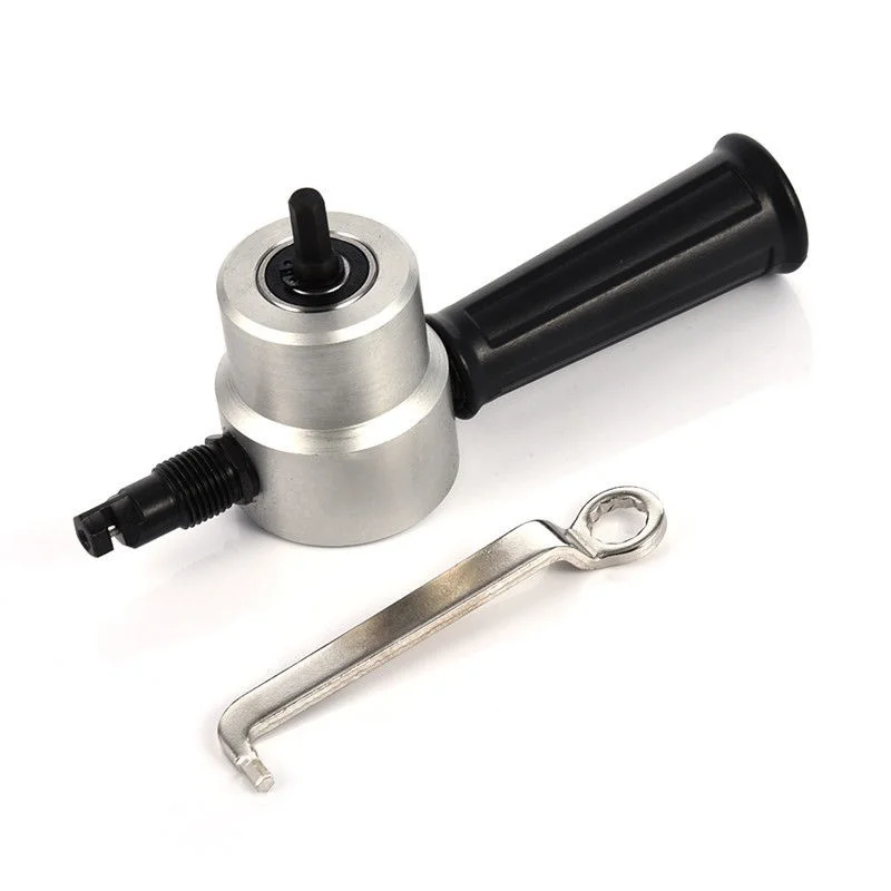 

Stainless Steel Double Head Metal Sheet Cutter Drill Attachment 360 Degree Rotating Cutting Head For Cutting Plate