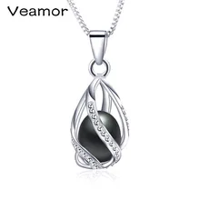 Super Deal Casual Natural Pearl Jewelry Hot Selling 925 Sterling Silver Pendant Necklace For Women Female Jewelry